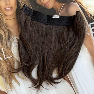 HaloCouture New 12" Original Halo Remy Human Hair Extension 2 - Dark Brown